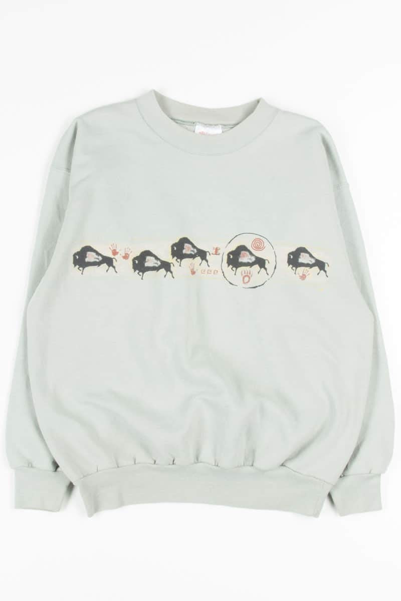 Bison Pictographs Sweatshirt