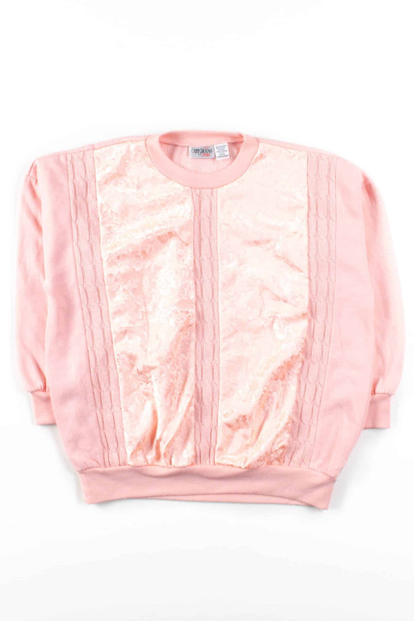 Pink Floral Panel Sweatshirt