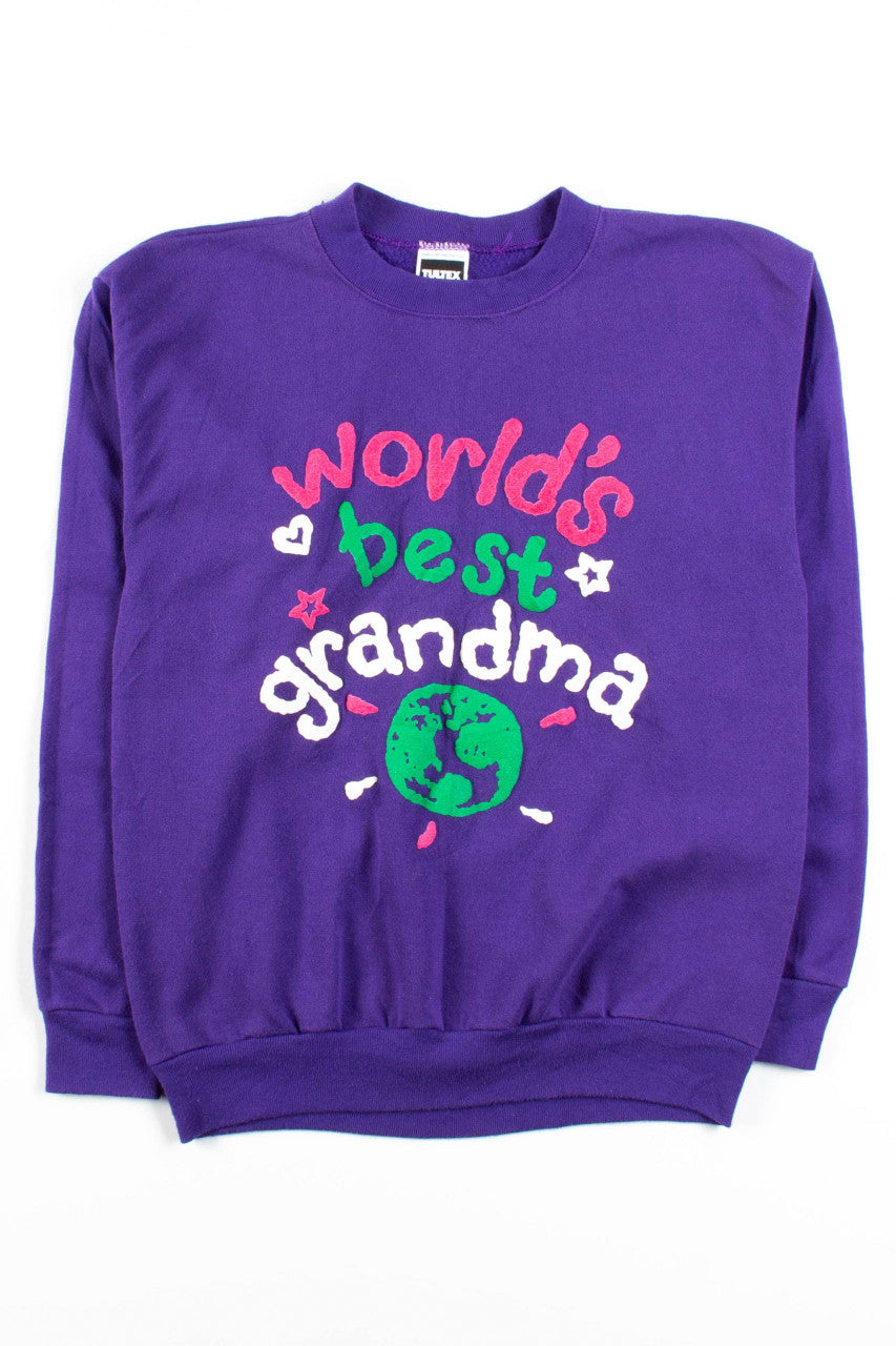 World's Best Grandma Purple Sweatshirt