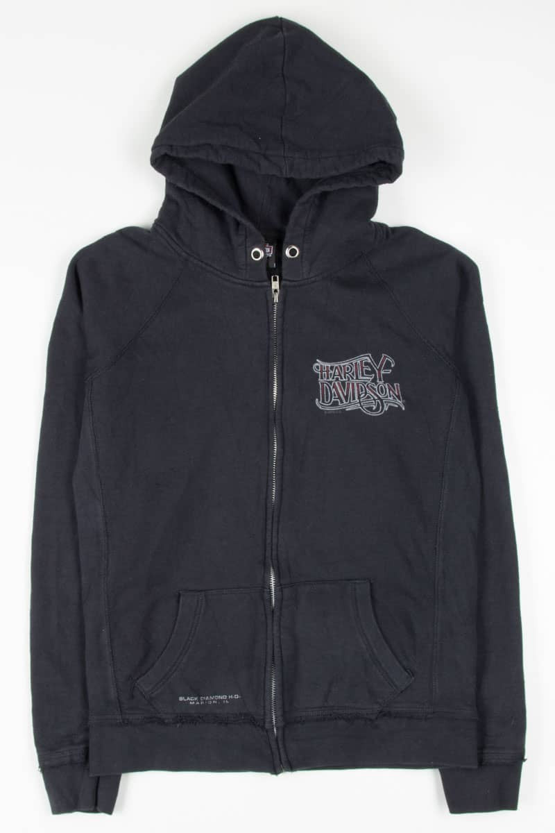 Bedazzled Harley-Davidson Black Diamond IL Hoodie