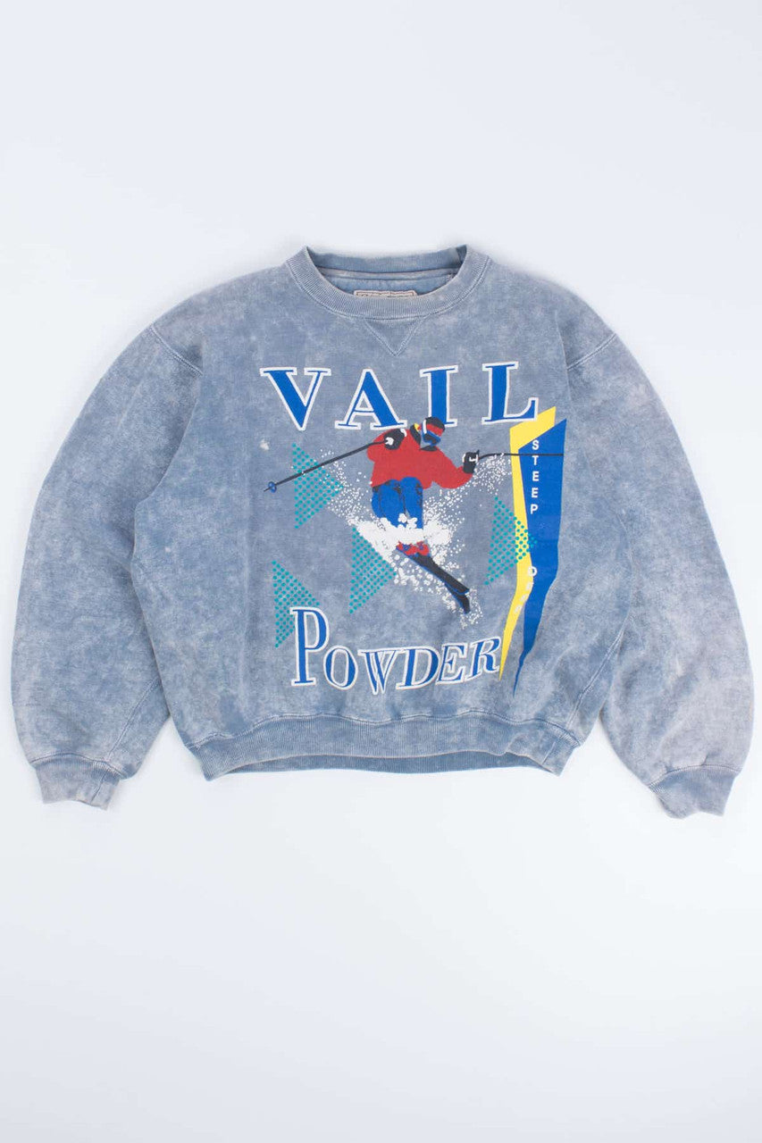 Vail Powder Loose Fit Vintage Sweatshirt