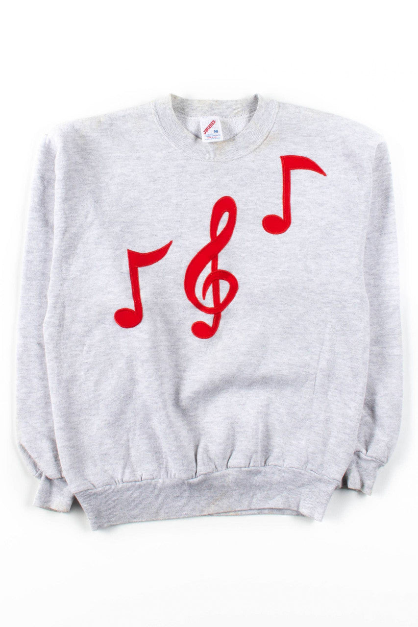 Grey Musical Notes Sweatshirt