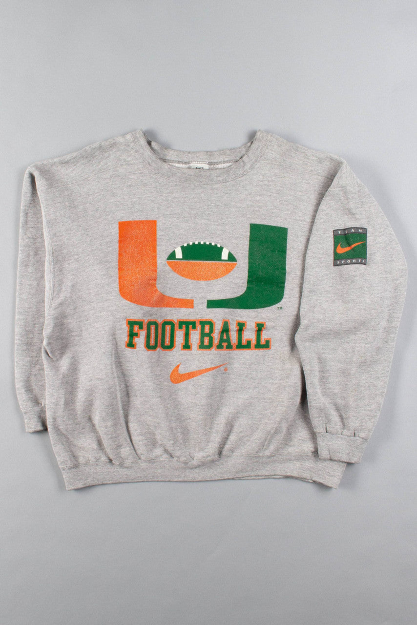 University Of Miami Football Sweatshirt