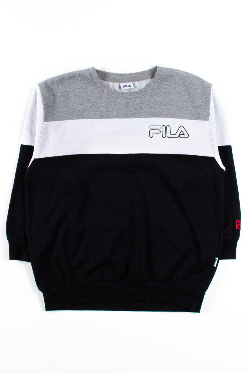 Monochrome Stripe Fila Sweatshirt