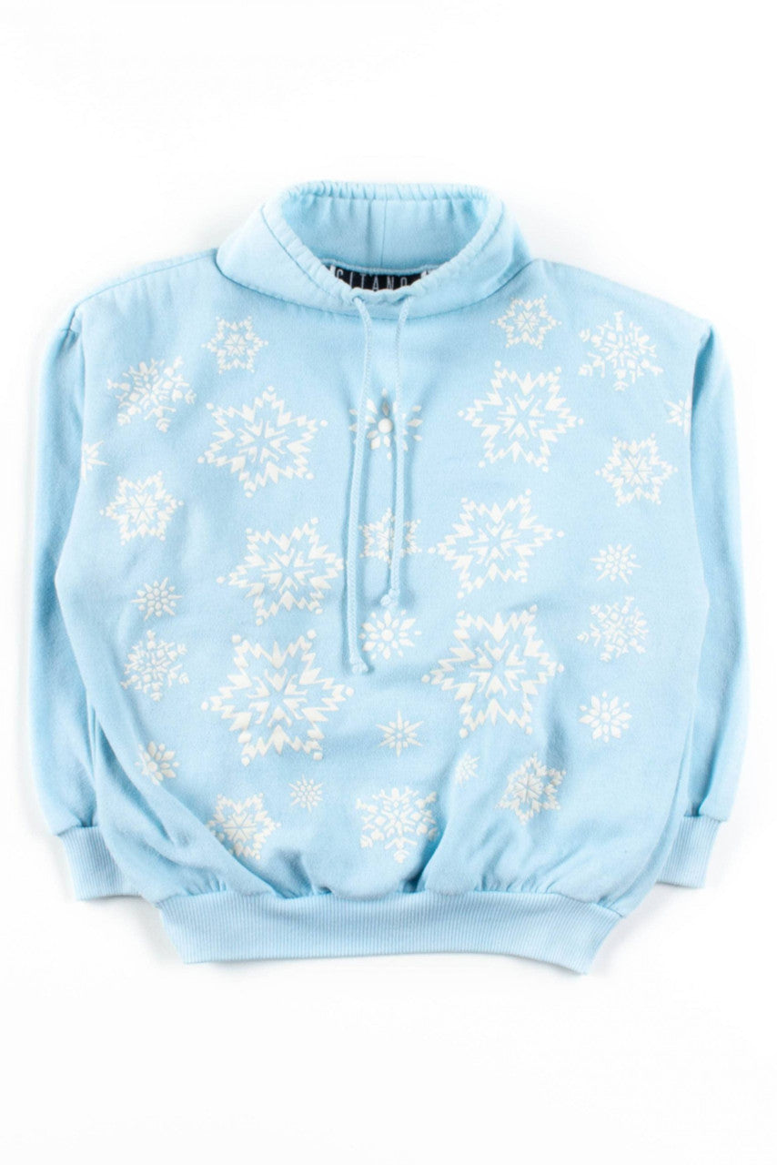 Baby Blue Snowflakes Sweatshirt
