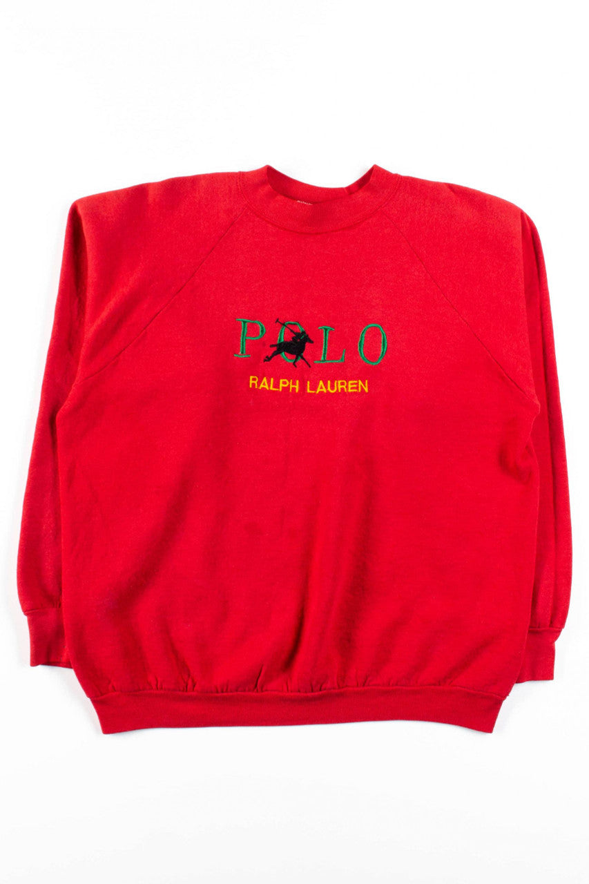 Red Bootleg Polo Sweatshirt