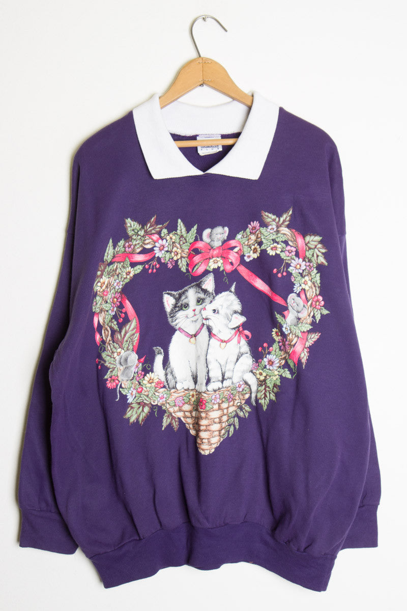 Kittens in Love Vintage Sweatshirt