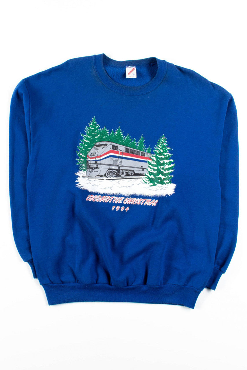 Amtrak Locomotive Christmas 1994 Sweatshirt