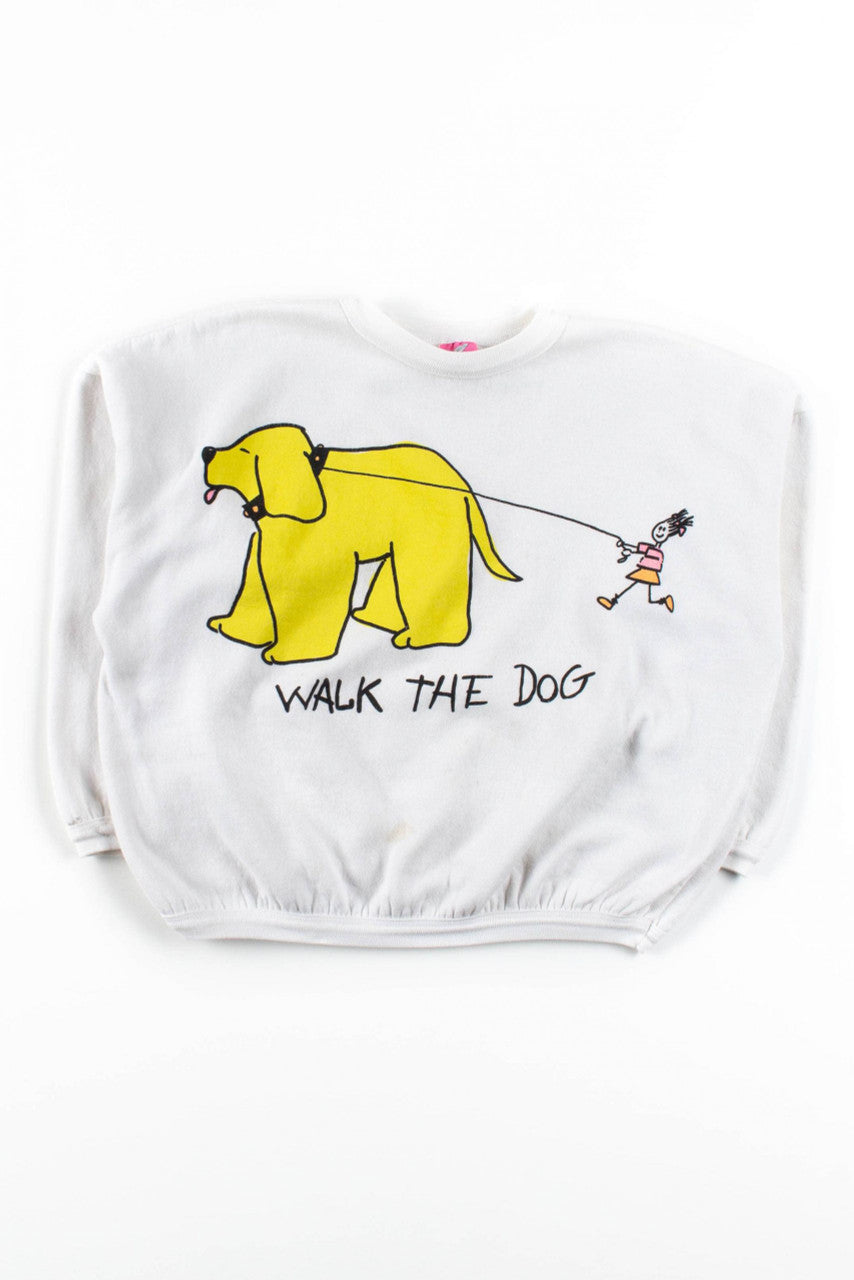 Walk The Dog Cropped Sweatshirt