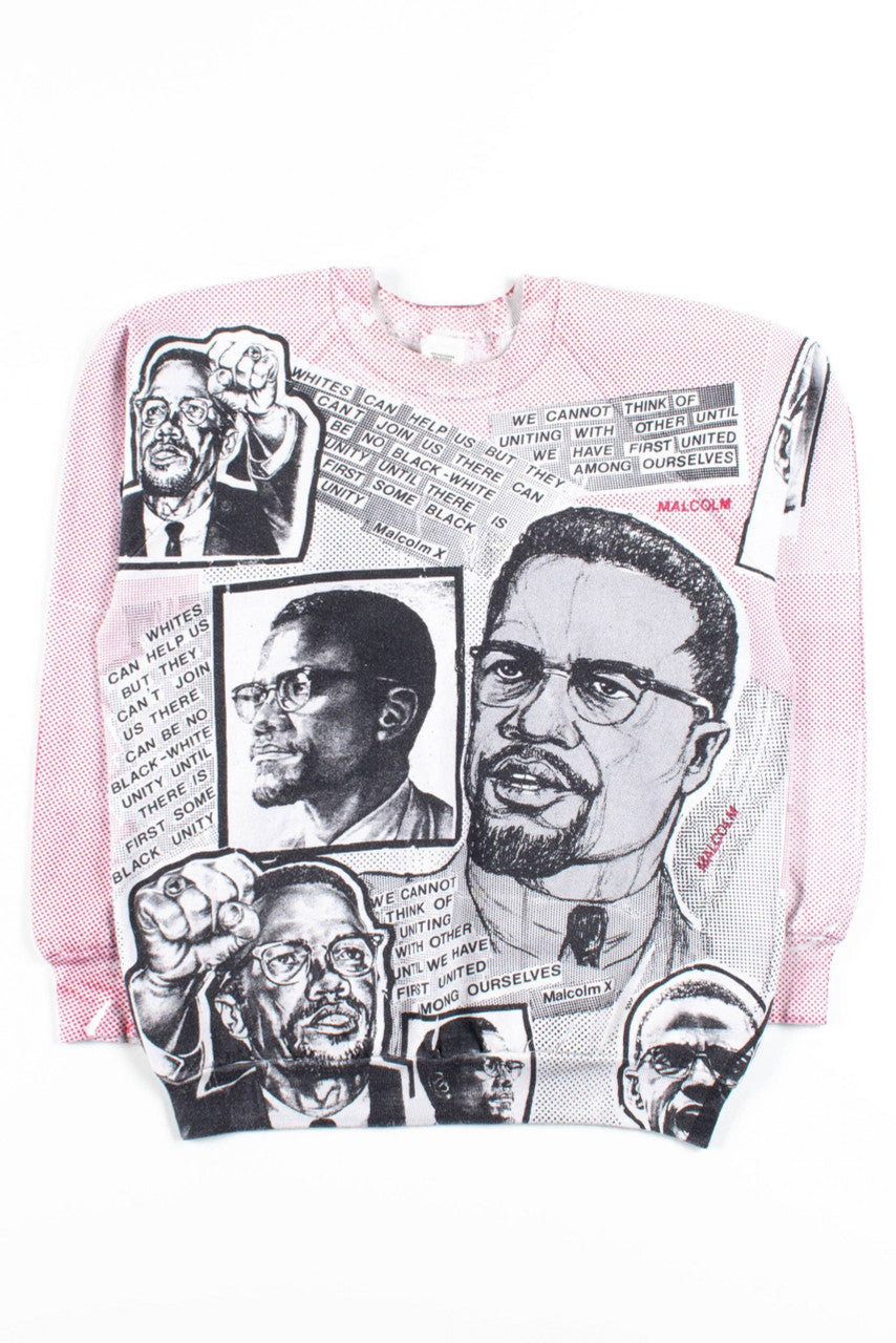 Malcolm X Allover Graphic Sweatshirt