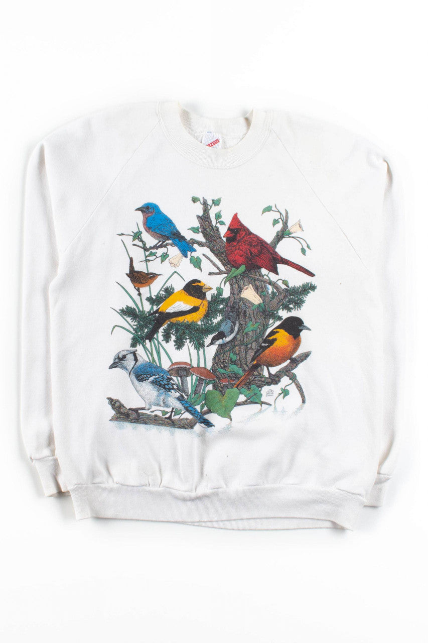 Tree Of Birds Vintage Sweatshirt