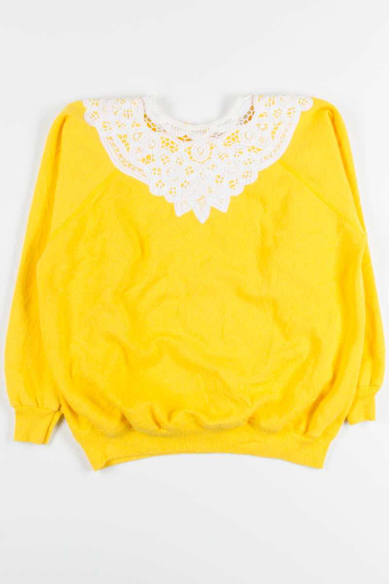 Embroidered Collar Sweatshirt