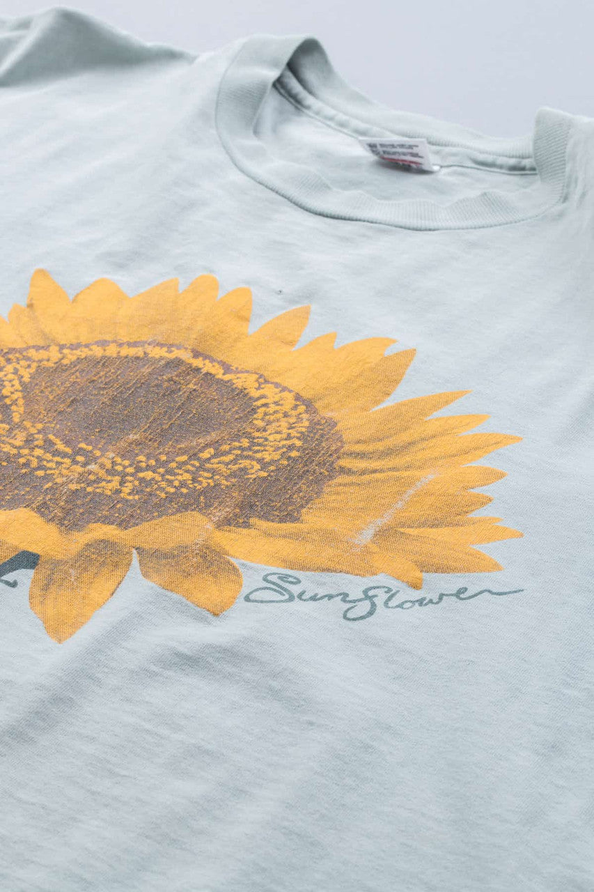 Cropped Sunflower Vintage T-Shirt (Single Stitch)