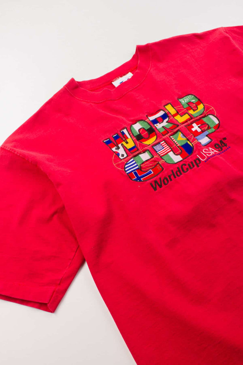 94' World Cup Embroidered T-Shirt (Single Stitch)