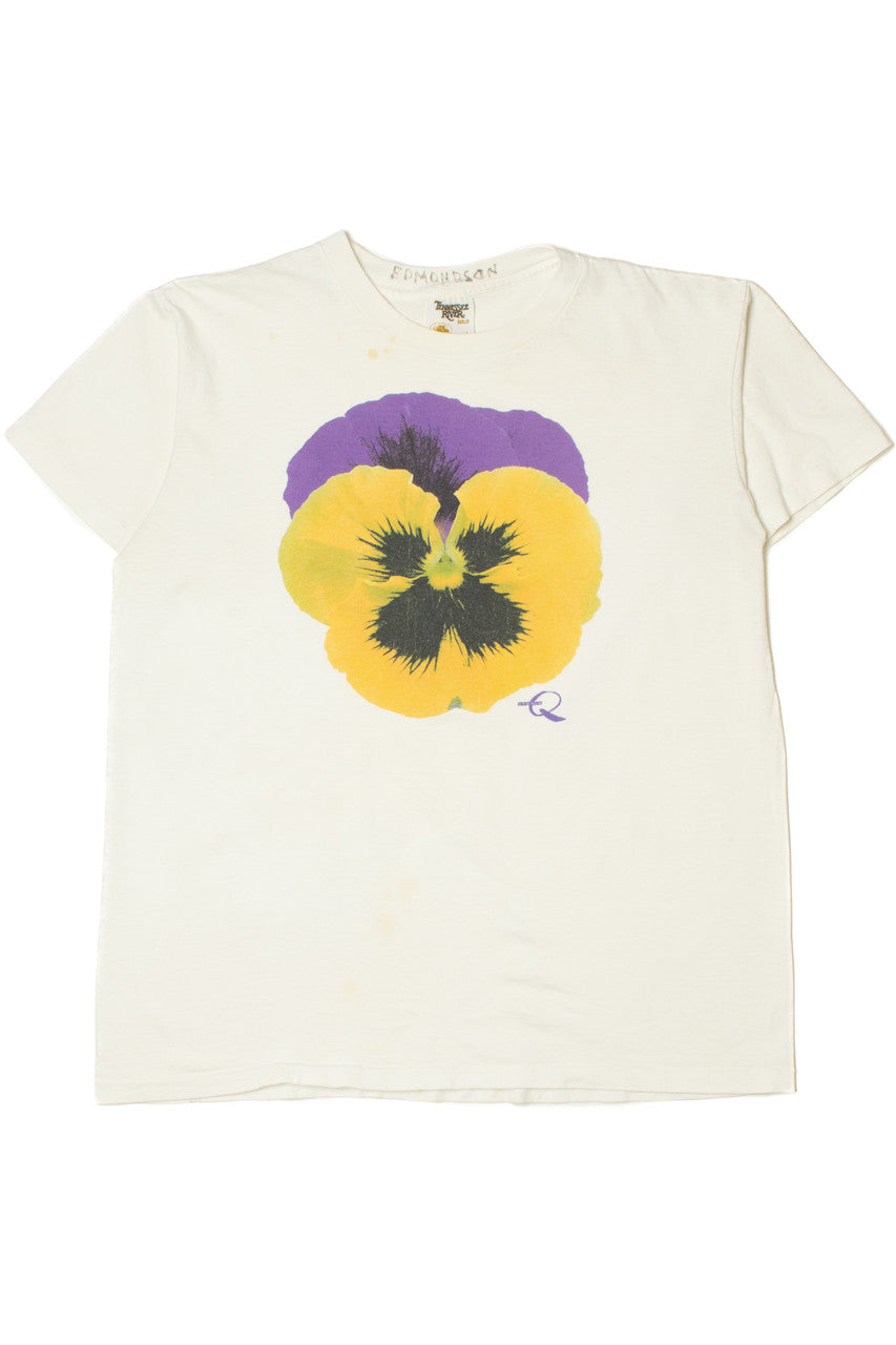 Vintage "Studio Q" Pressed Flowers Single Stitch T-Shirt