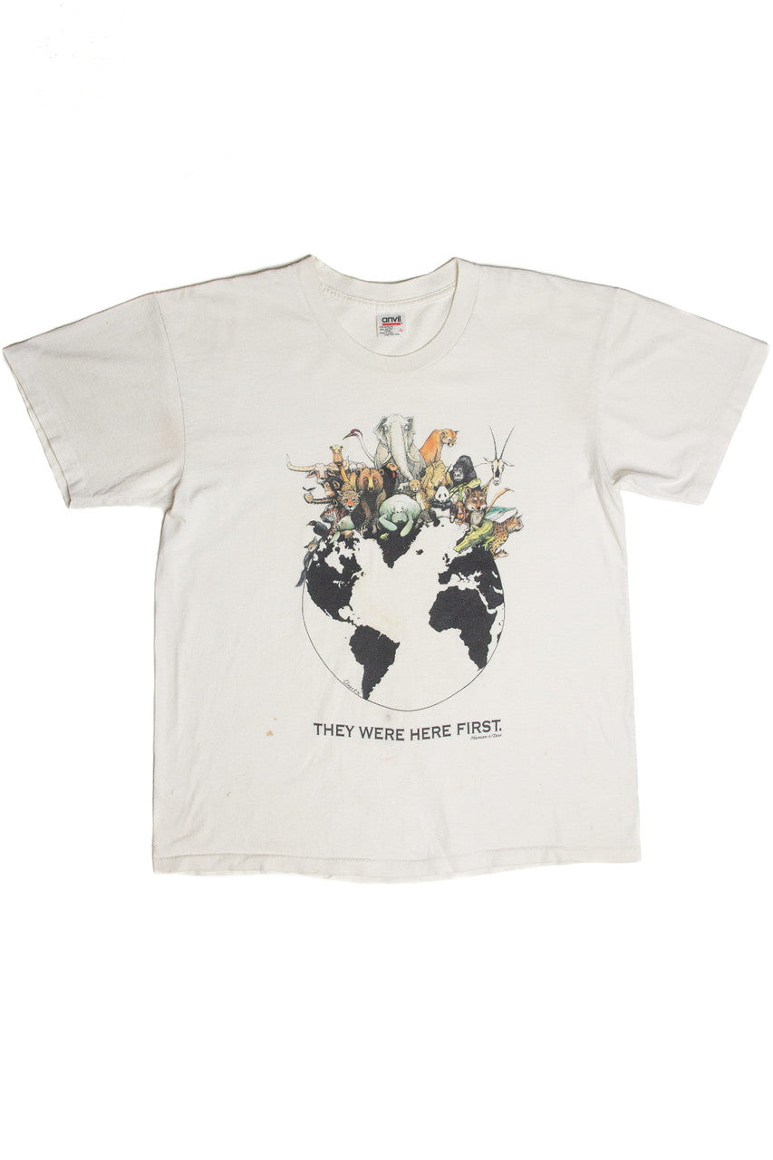 Vintage They Were Here First Wildlife T-Shirt (1992)