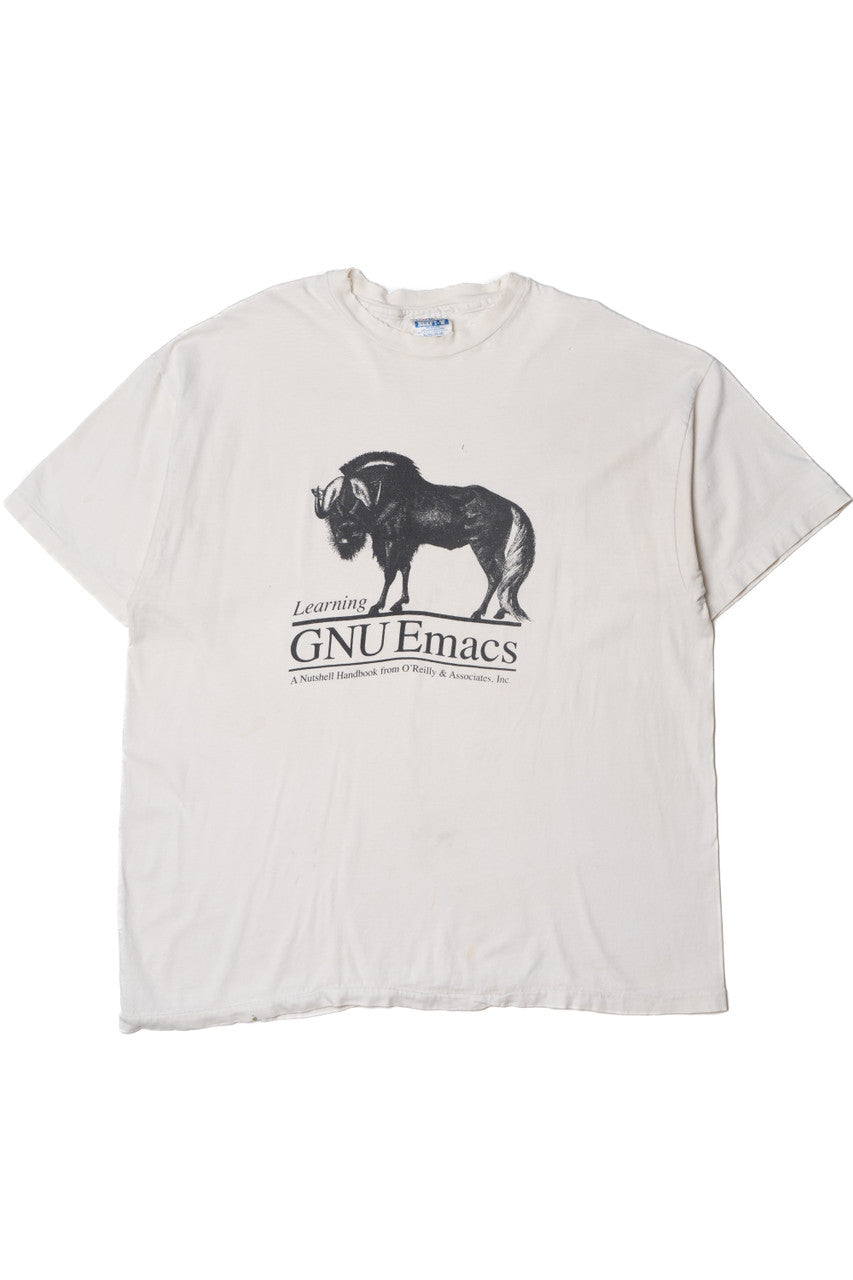 Vintage Distressed "GNU Emacs" Learning T-Shirt