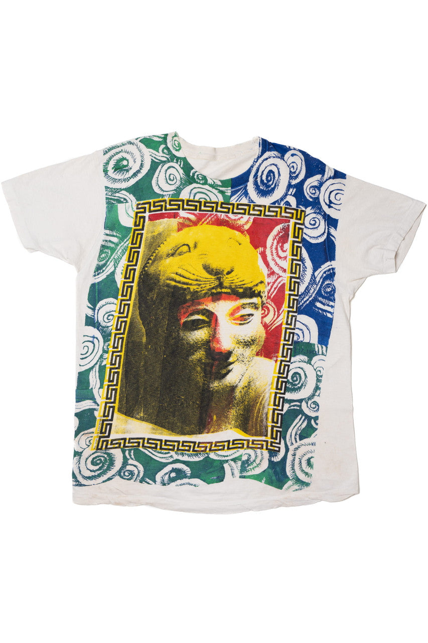 Vintage Distressed Statue Screen Printed T-Shirt