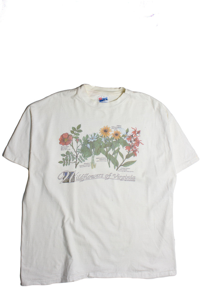 Vintage Wildflowers Of Virginia T-Shirt (1990s) 10106