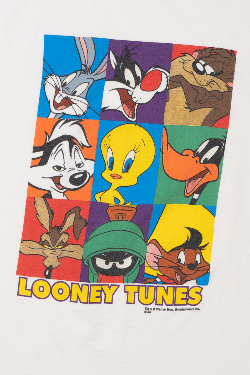 Vintage Looney Tunes Character Grid Bugs Bunny Taz & More T-Shirt