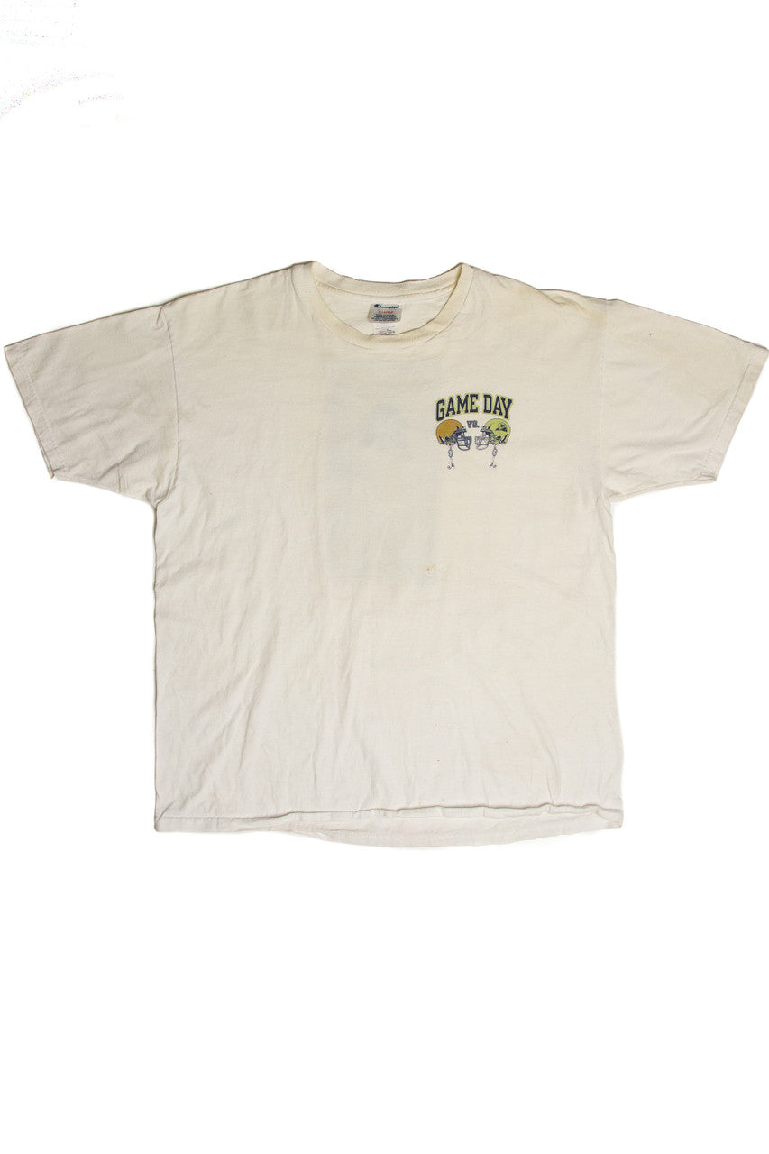 Vintage Notre Dame Vs. Pittsburgh Reserved Seat T-Shirt (2001)