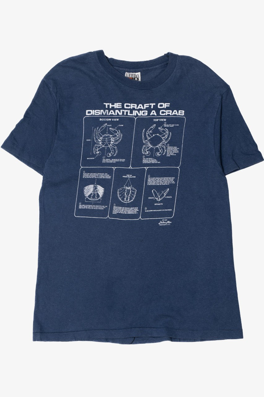 Vintage "The Craft Of Dismantling A Crab" Single Stitch T-Shirt