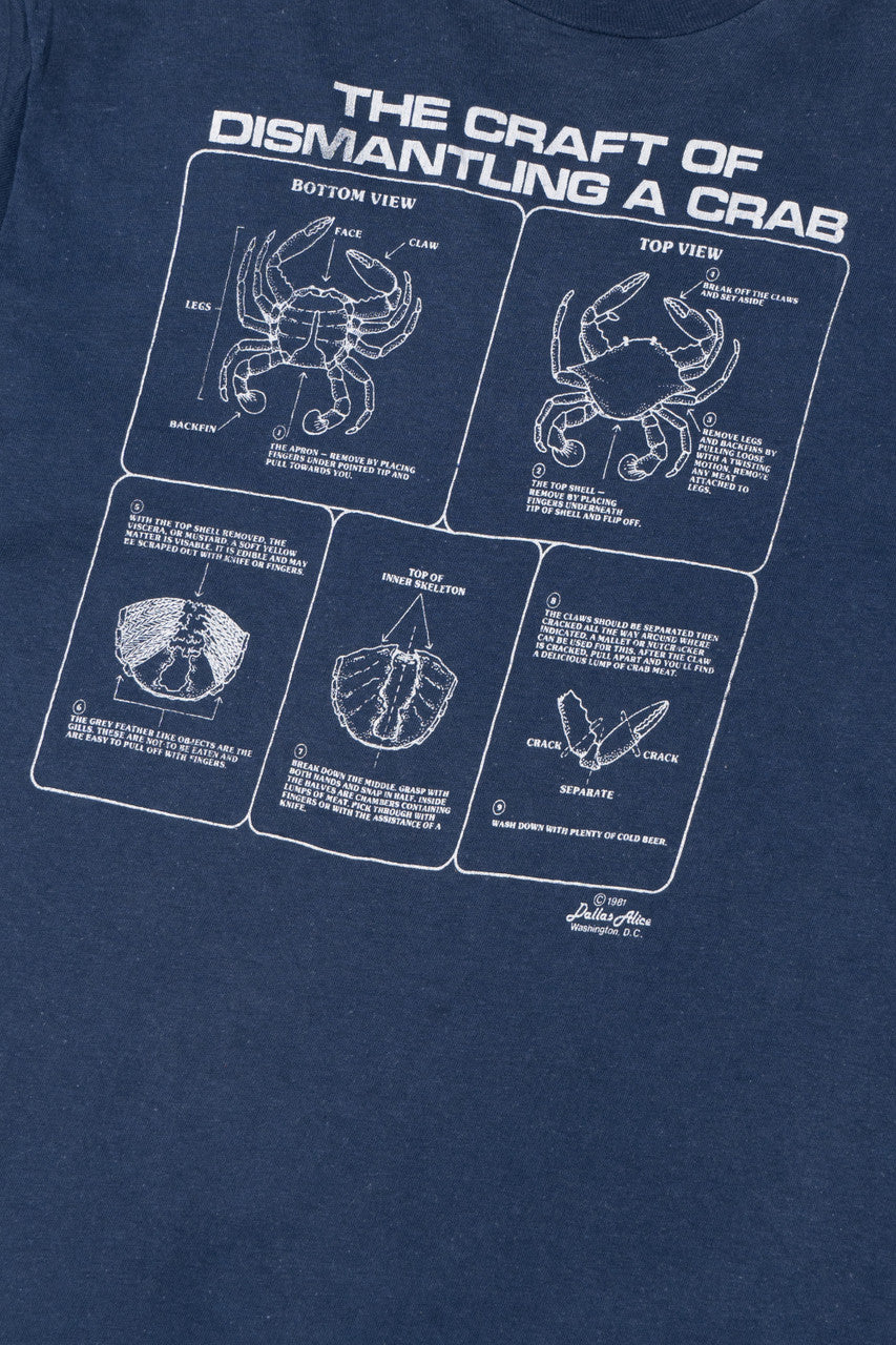 Vintage "The Craft Of Dismantling A Crab" Single Stitch T-Shirt
