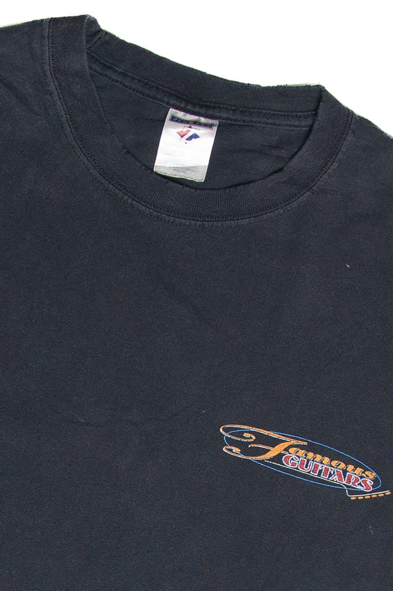 Vintage Distressed Famous Guitars Graphic T-Shirt