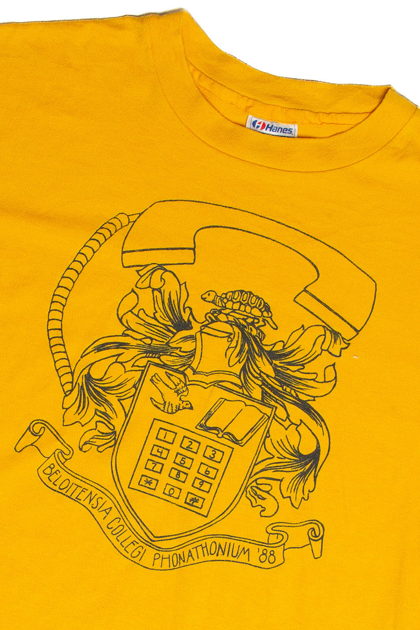 Vintage Beloit College Phone-A-Thon 1988 T-Shirt