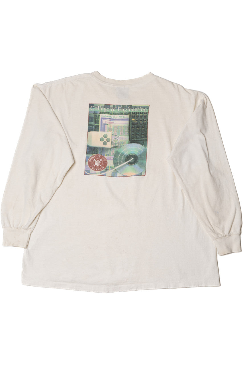 Vintage Mississippi State University "College Of Engineering" Long Sleeve T-Shirt