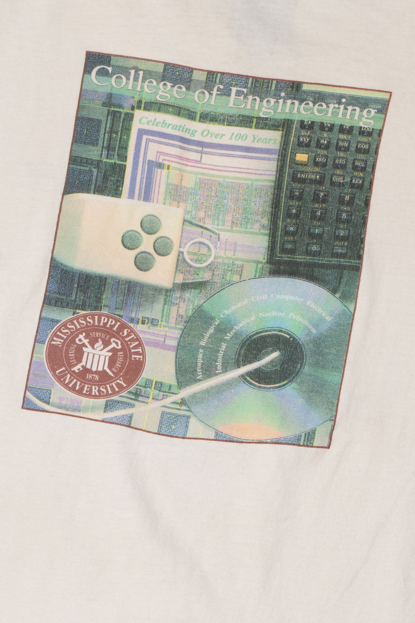 Vintage Mississippi State University "College Of Engineering" Long Sleeve T-Shirt