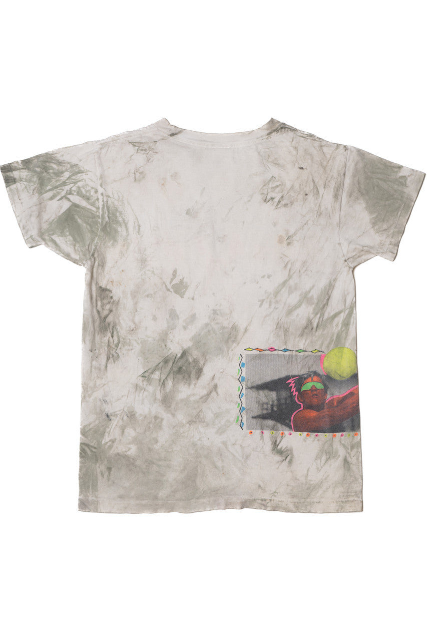 Vintage 1989 Pro Beach Volleyball Paint Dyed T-Shirt