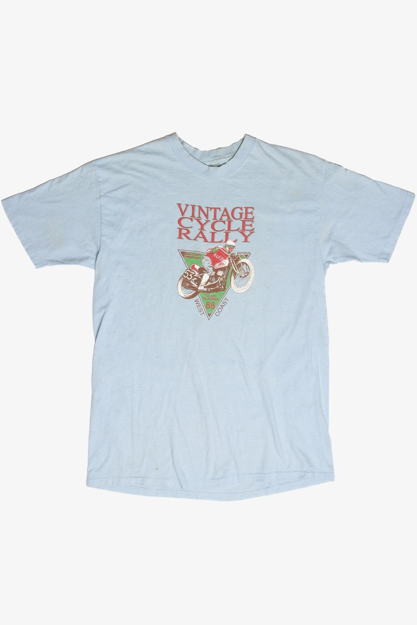 Vintage Tulare CA Vintage Cycle Rally T-Shirt (1988)