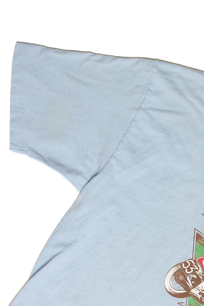 Vintage Tulare CA Vintage Cycle Rally T-Shirt (1988)