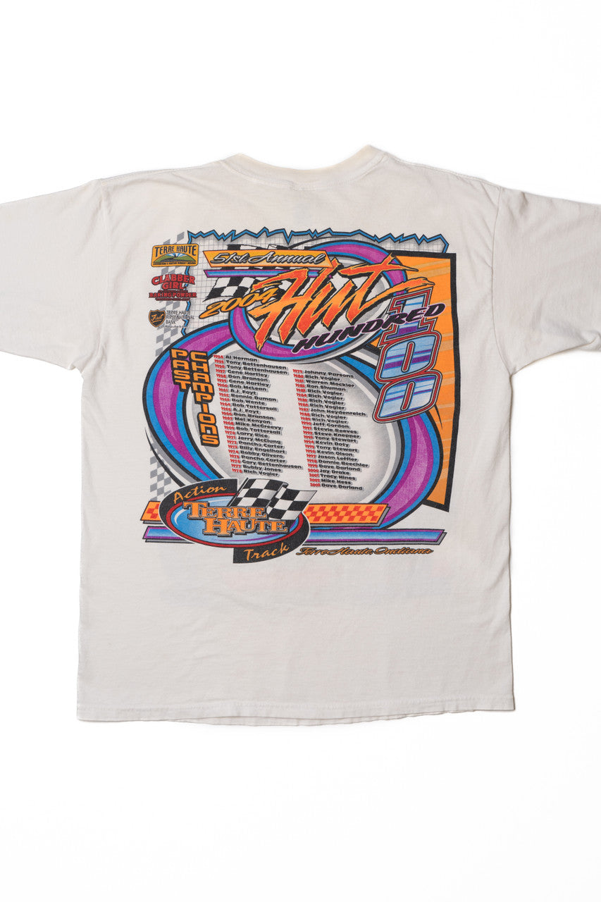 Vintage 2004 "51st Annual Hut Hundred" Racing Front/Back Print T-Shirt