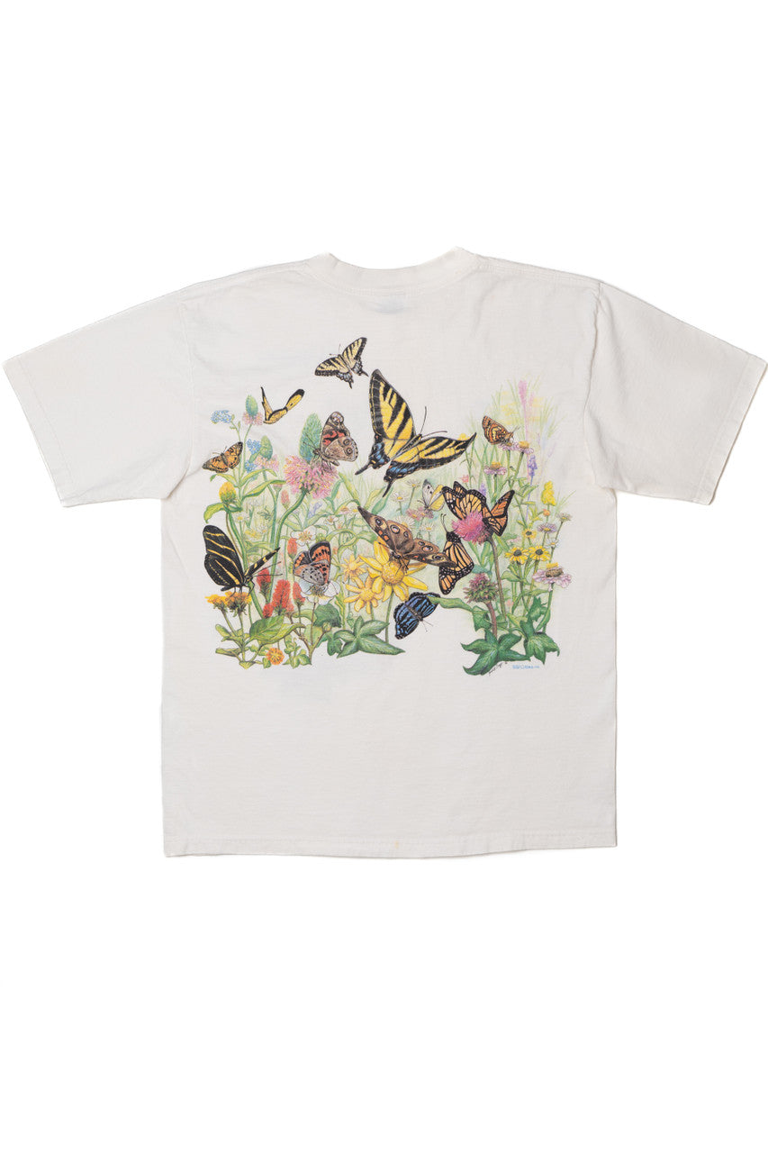Vintage 1996 "Wings Of Imagination" Butterfly Front/Back Print T-Shirt