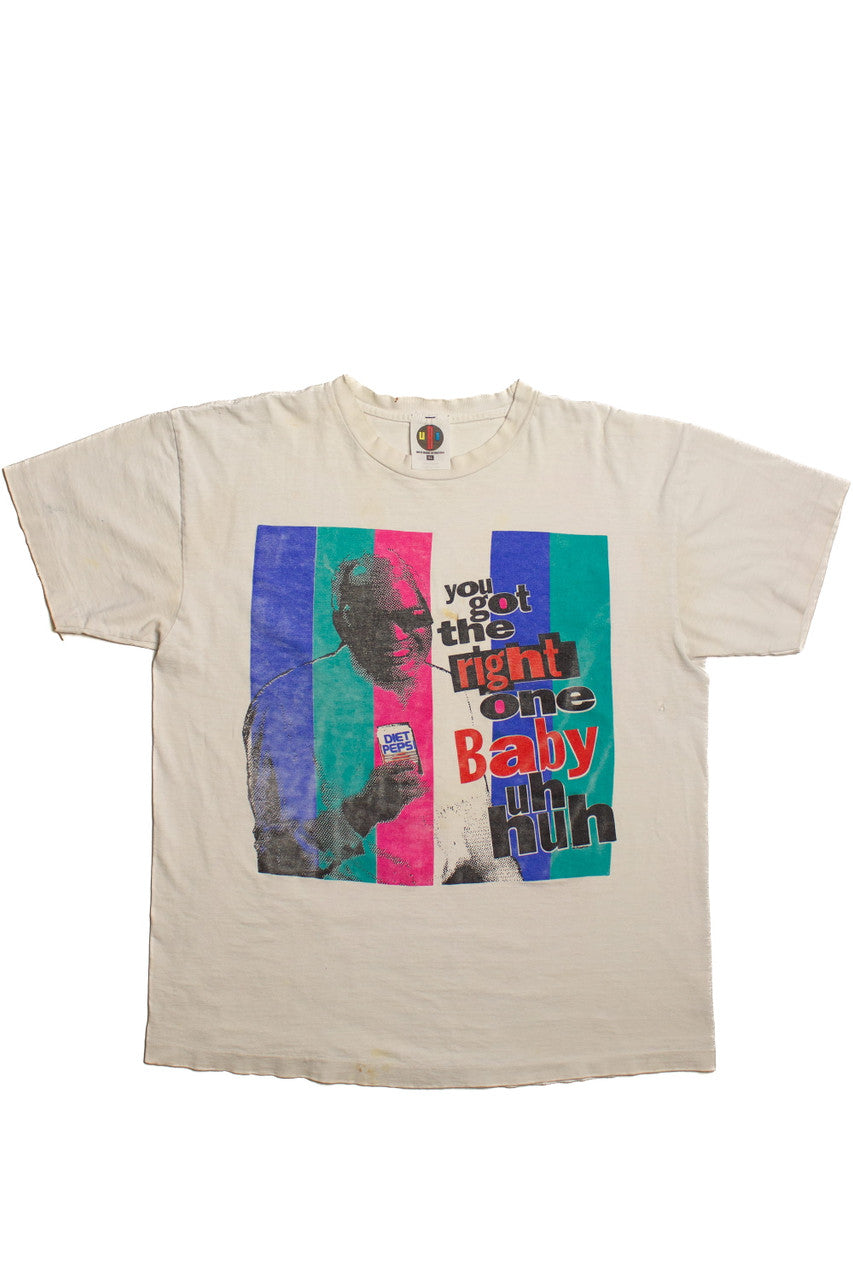 Vintage Ray Charles "You Got The Right One, Baby, Uh Huh" Diet Pepsi T-Shirt (1990s)