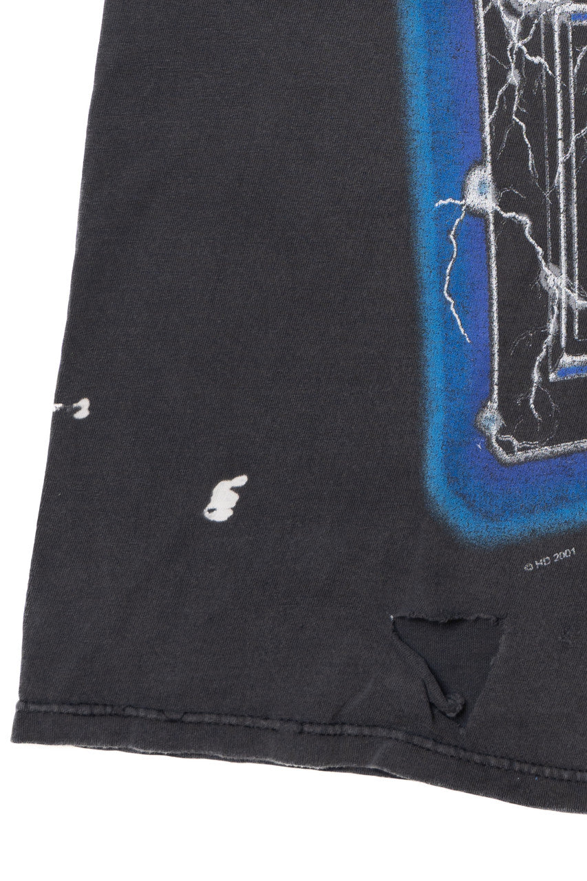 Vintage Distressed Harley Davidson Lightning Chrome Faribault Minnesota T-Shirt