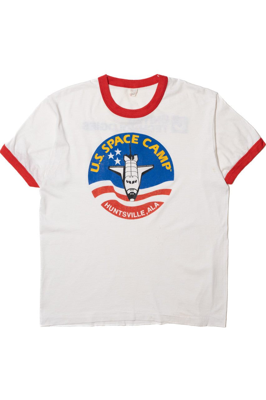 Vintage "U.S. Space Camp" Huntsville, Alabama Ringer T-Shirt (1980s)