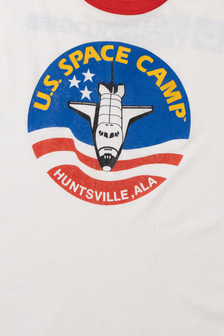 Vintage "U.S. Space Camp" Huntsville, Alabama Ringer T-Shirt (1980s)