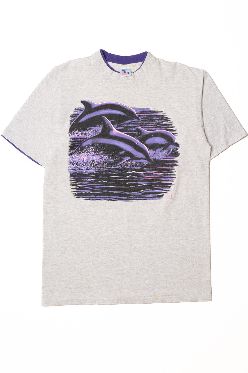 Vintage 1996 Purple Dolphins T-Shirt
