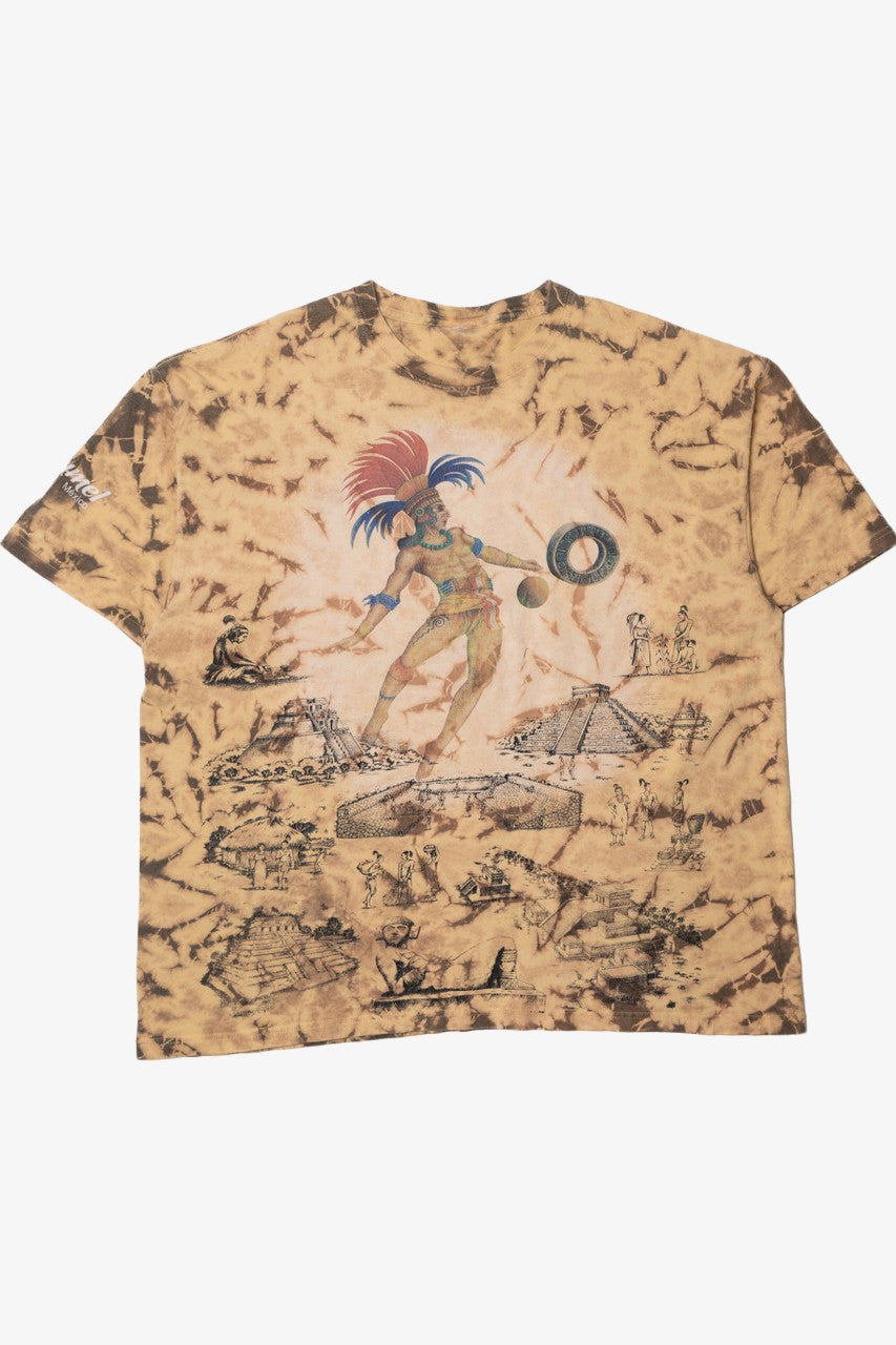 Vintage Distressed "Cozumel Mexico" Mayan Ruins Tie Dye T-Shirt
