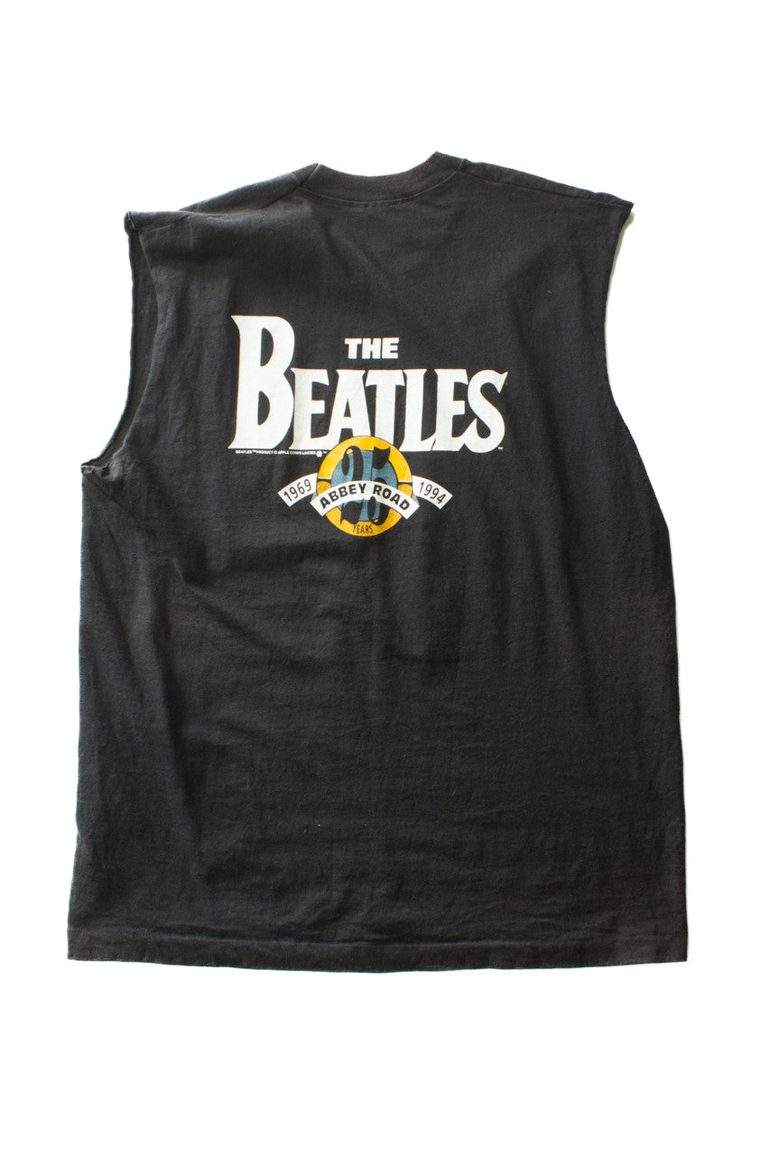 Vintage Beatles Abbey Road 25 Years Cutoff Sleeve T-Shirt (1994)