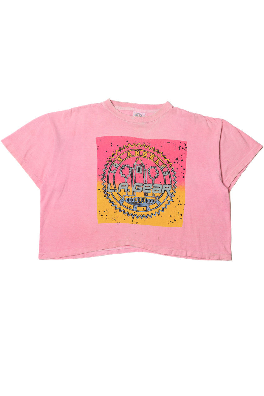 Vintage Distressed L.A. Gear Cropped T-Shirt