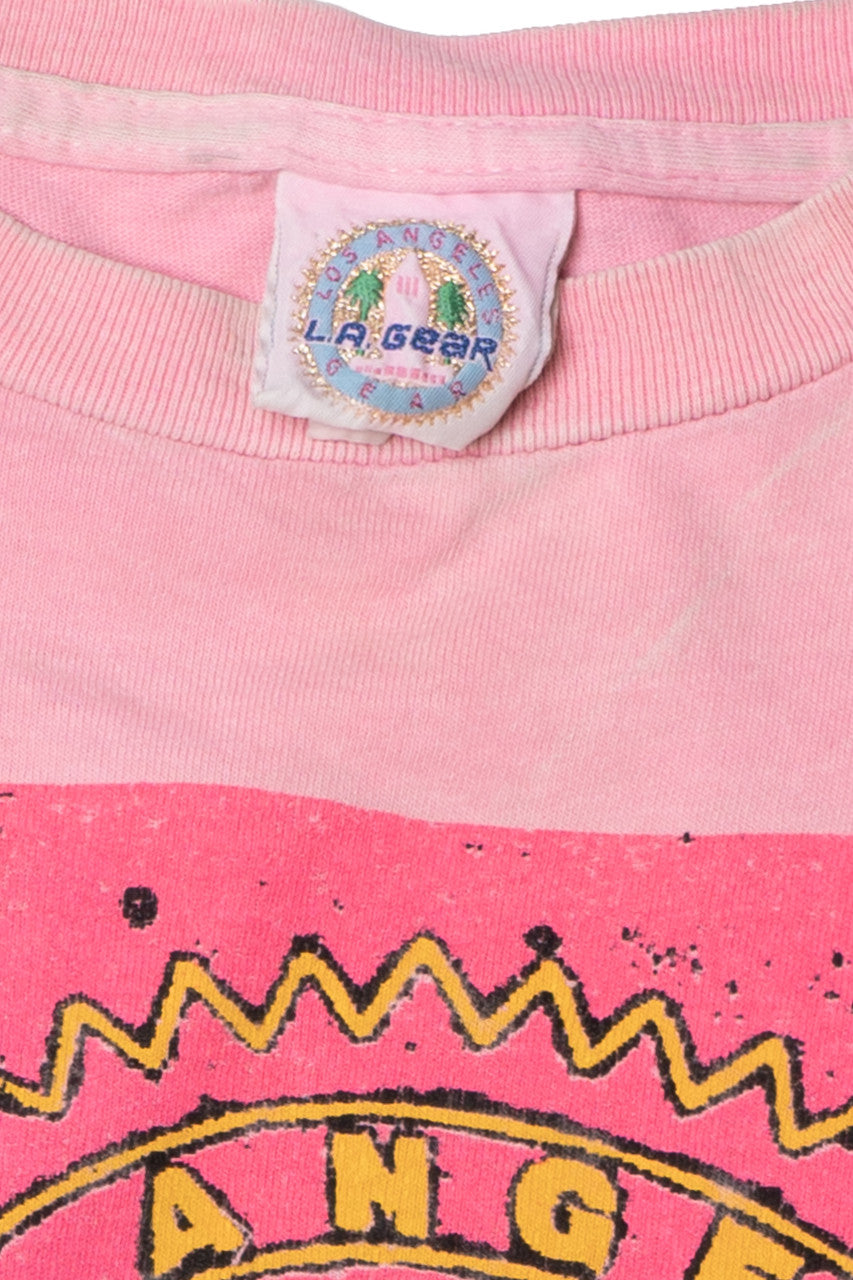 Vintage Distressed L.A. Gear Cropped T-Shirt