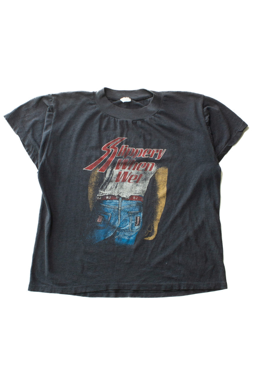 Rare Vintage Bon Jovi Slippery When Wet T-Shirt (1986)