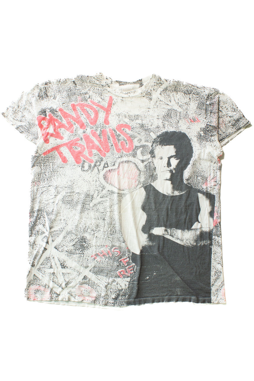 Vintage Randy Travis All Over Graphic T-Shirt (1990s)