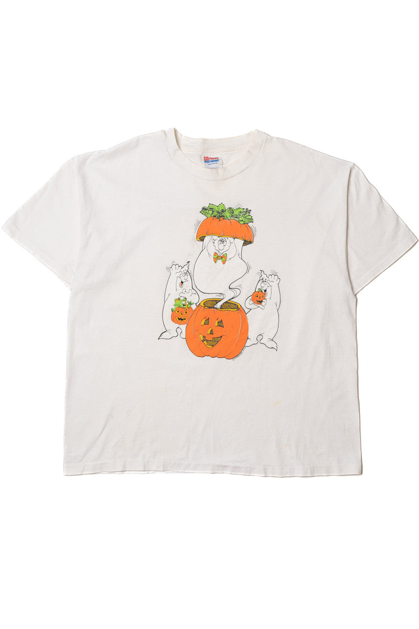 Vintage 1994 Ghosts And Halloween Pumpkins T-Shirt