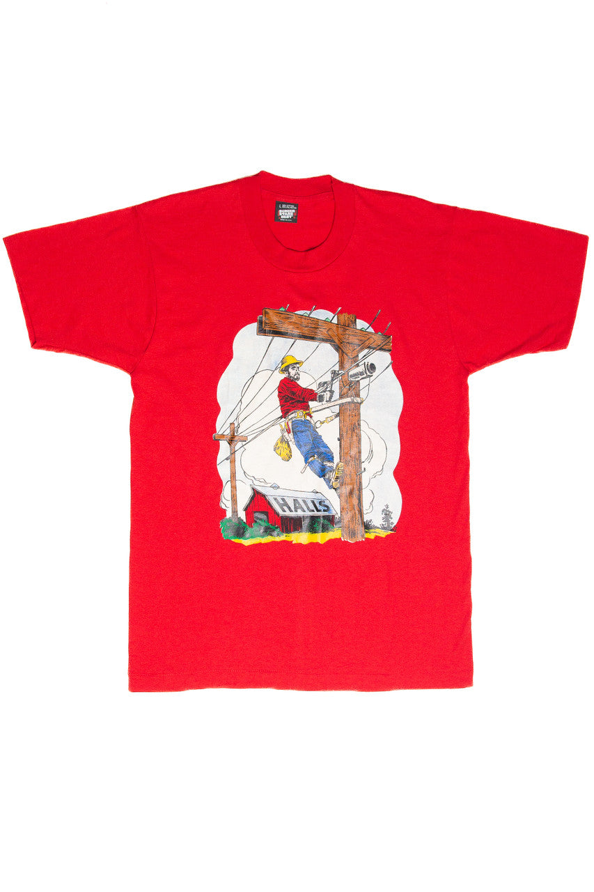 Vintage Halls Safety Equipment Lineman T-Shirt