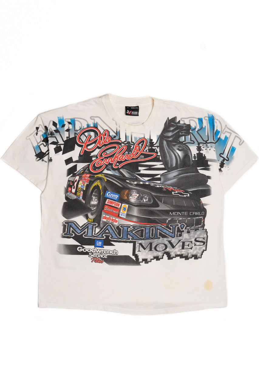Vintage Dale Earnhardt "Makin' Moves" All Over Print T-Shirt